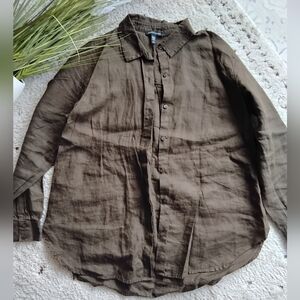 Eileen Fisher Linen Collar Shirt